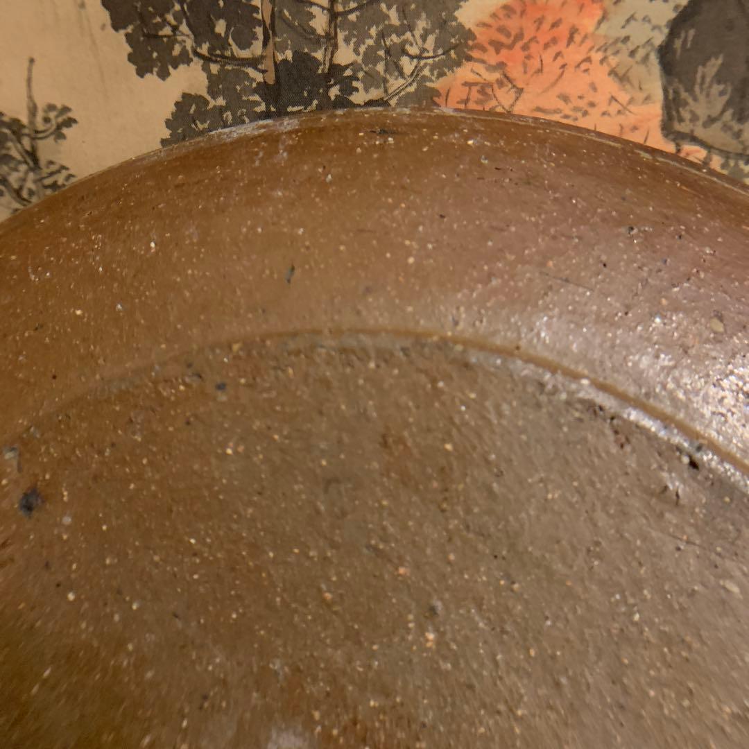 備前焼　金重陶陽 大皿 分銅印　カセ胡麻 大珍品 242