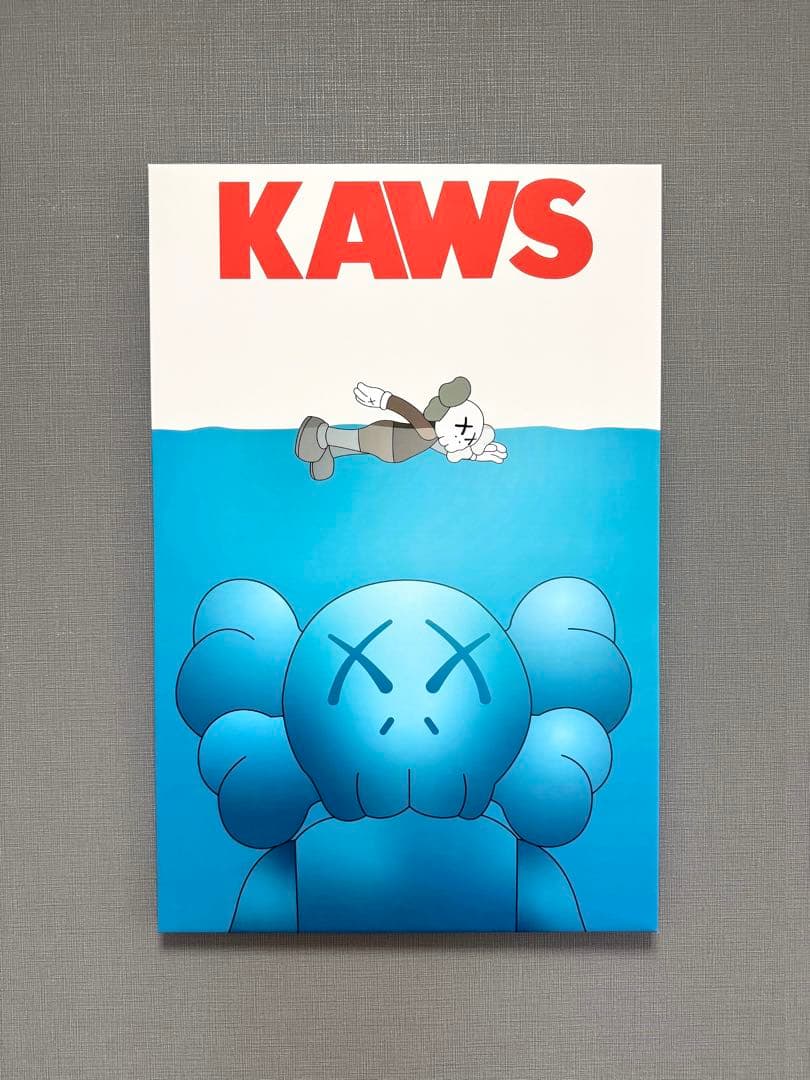No.302木枠付きキャンバスアート　アートパネル　KAWS ジョーズ