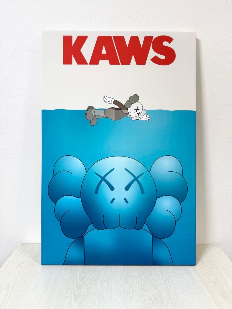 No.302木枠付きキャンバスアート　アートパネル　KAWS ジョーズ