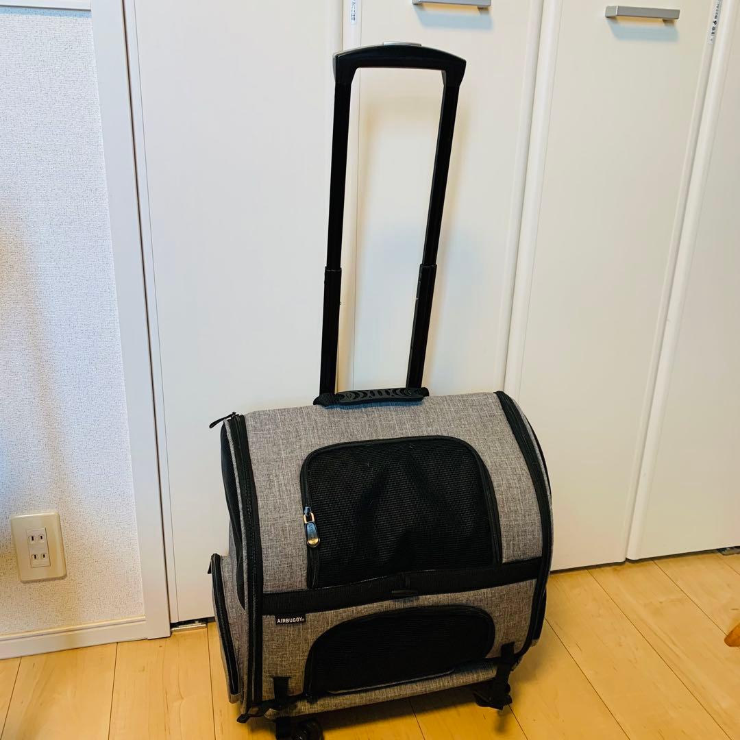 AIRBUGGY キャリーバッグ グレー　キャスター付き　かご　クレート　カート
