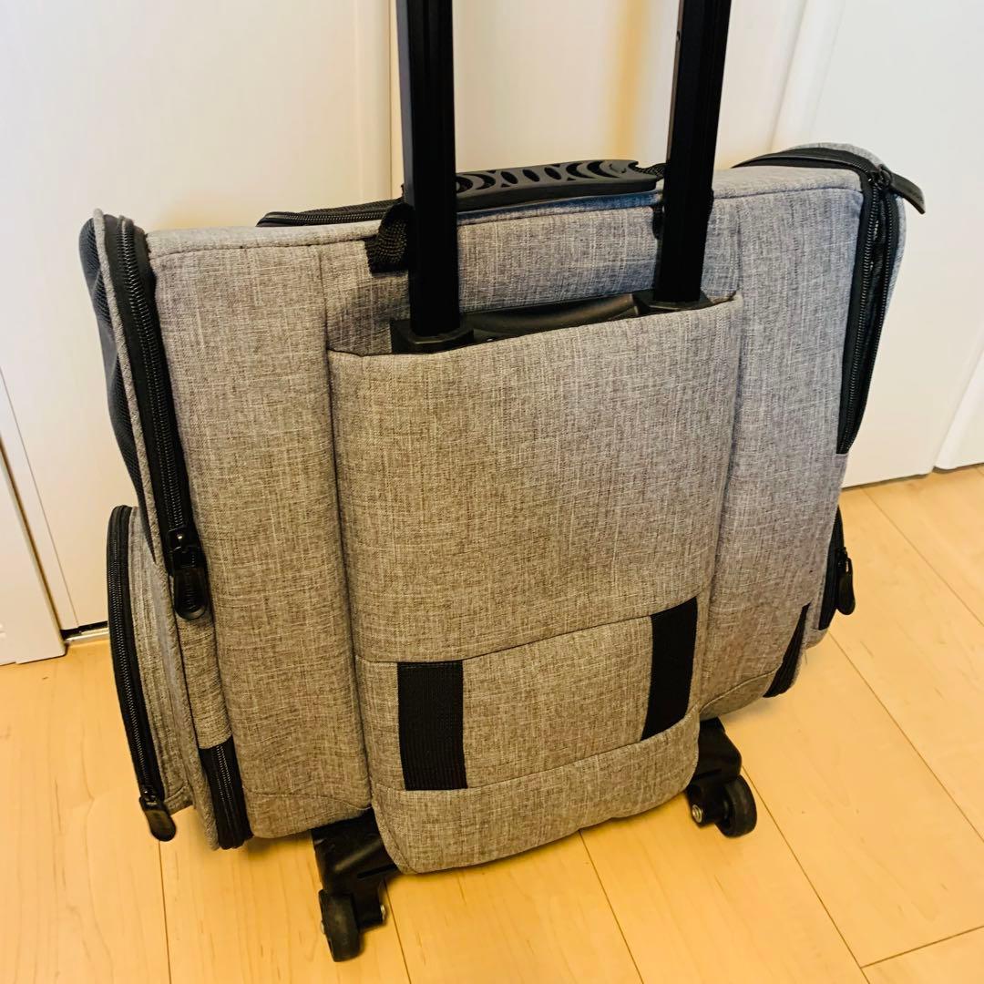 AIRBUGGY キャリーバッグ グレー　キャスター付き　かご　クレート　カート
