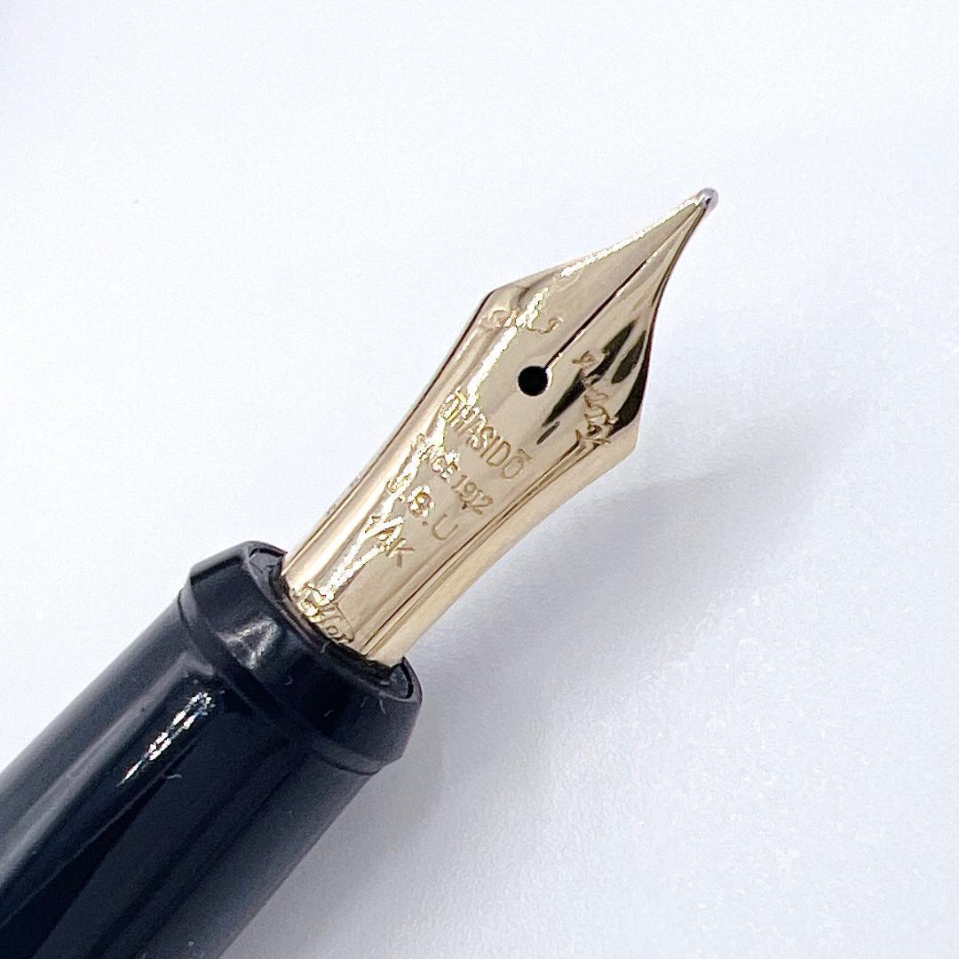 大橋堂 OHASIDO レジン 万年筆 14K J.S.U 1912 ブラック