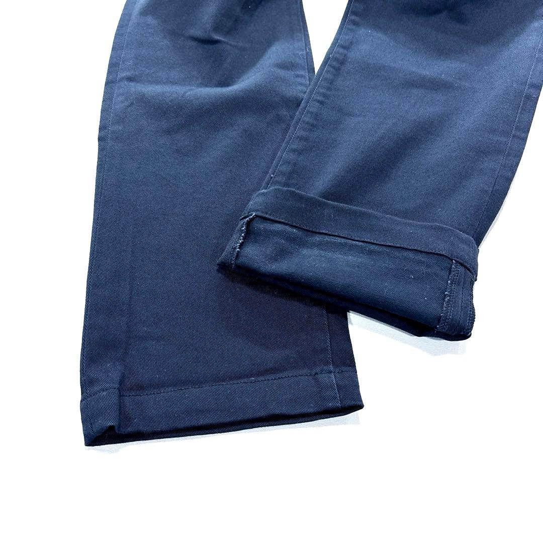 パーリーゲイツ　4/M ロングパンツ　ネイビー　ロゴ刺繍　オールシーズン