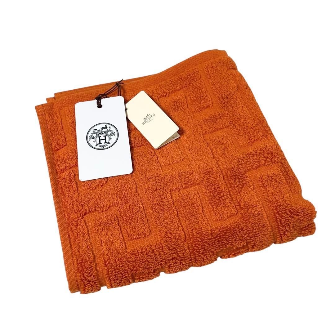 HERMES エルメス ステアーズ ハンドタオル 2枚セット 未使用 箱付き
