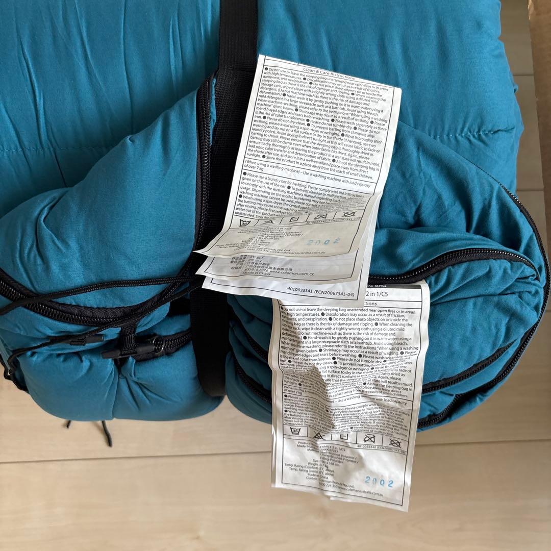 Coleman　寝袋シュラフFAMILY 2in1/C5 箱付き　コールマン