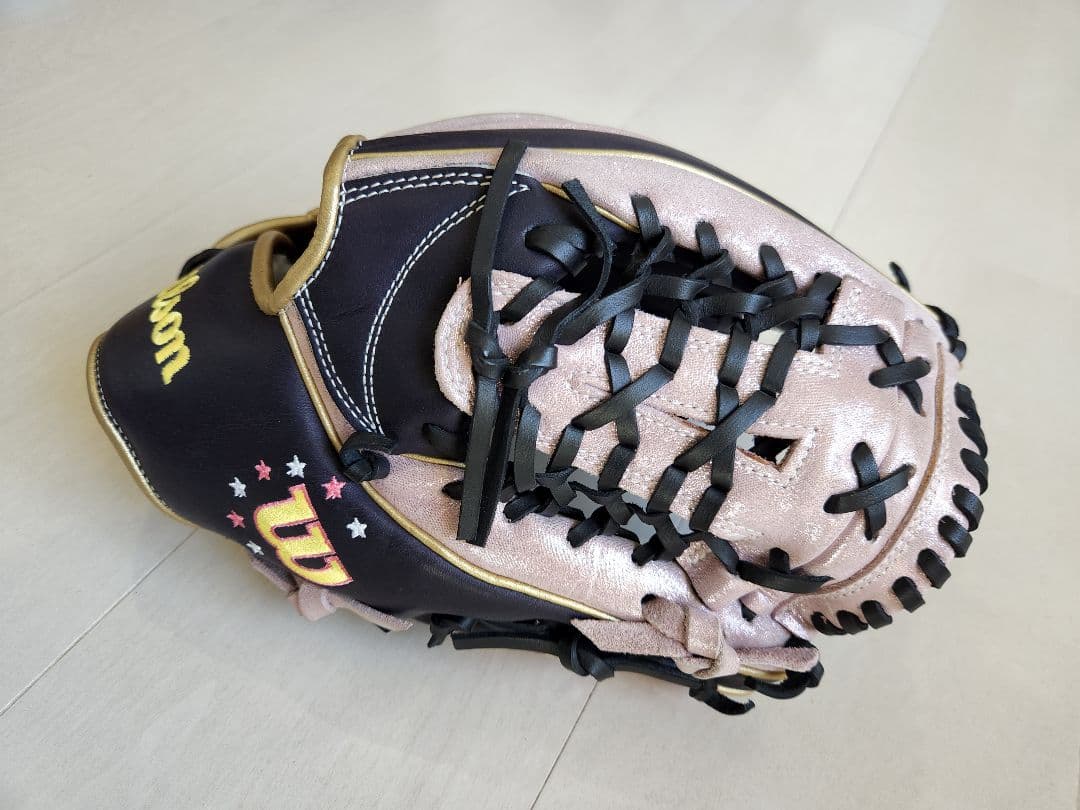 Wilson 軟式グローブ ピンク/黒 未使用タグ付き