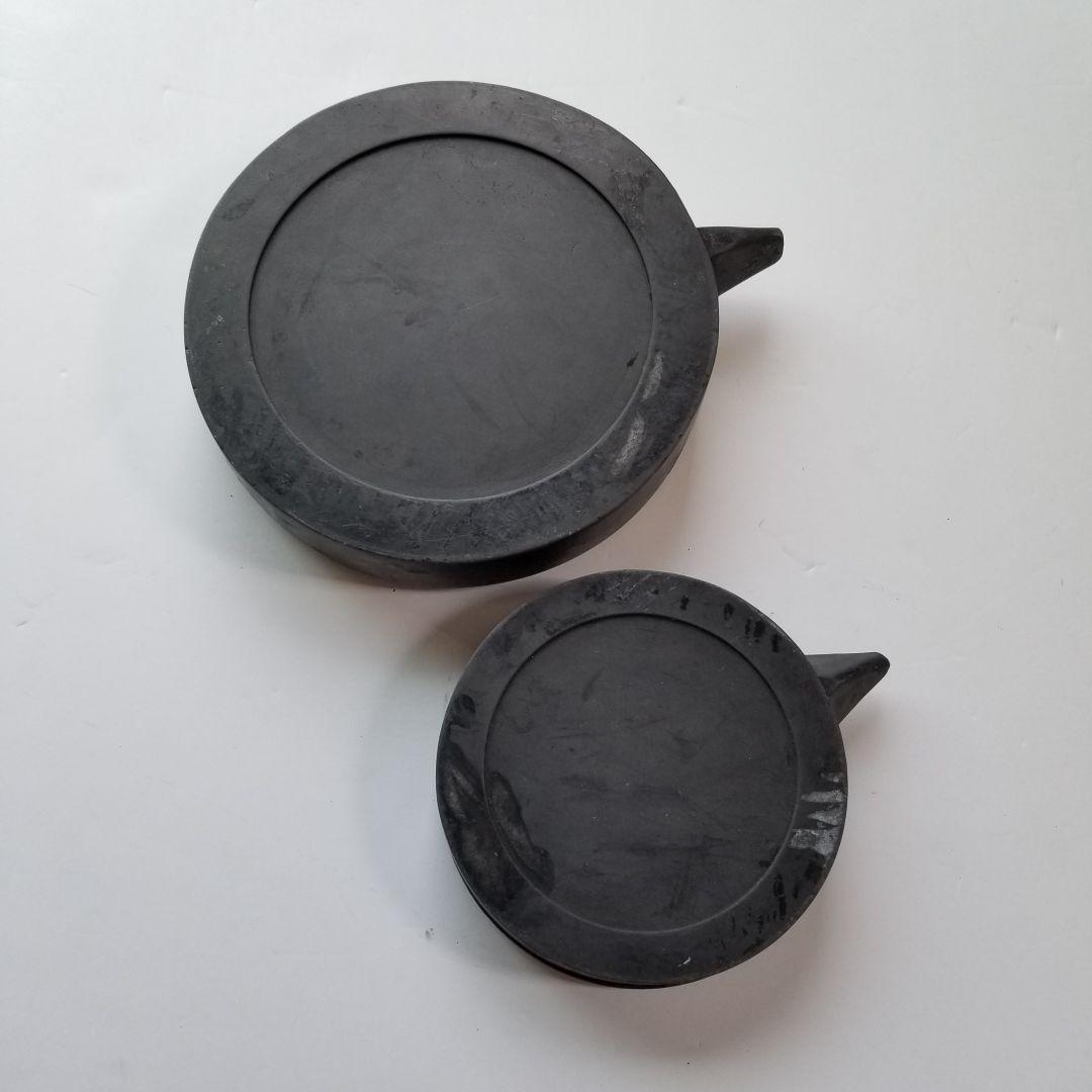 片口 円形 硯 すずり 書道用品 年代物 円型 習字 墨池