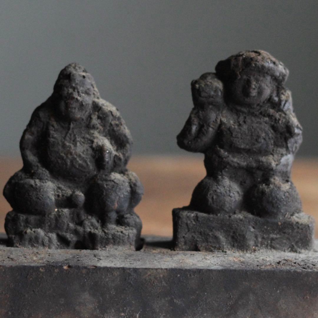 古い 土人形 大黒恵比寿 大黒様 恵比寿様 古美術 古道具 アンティーク