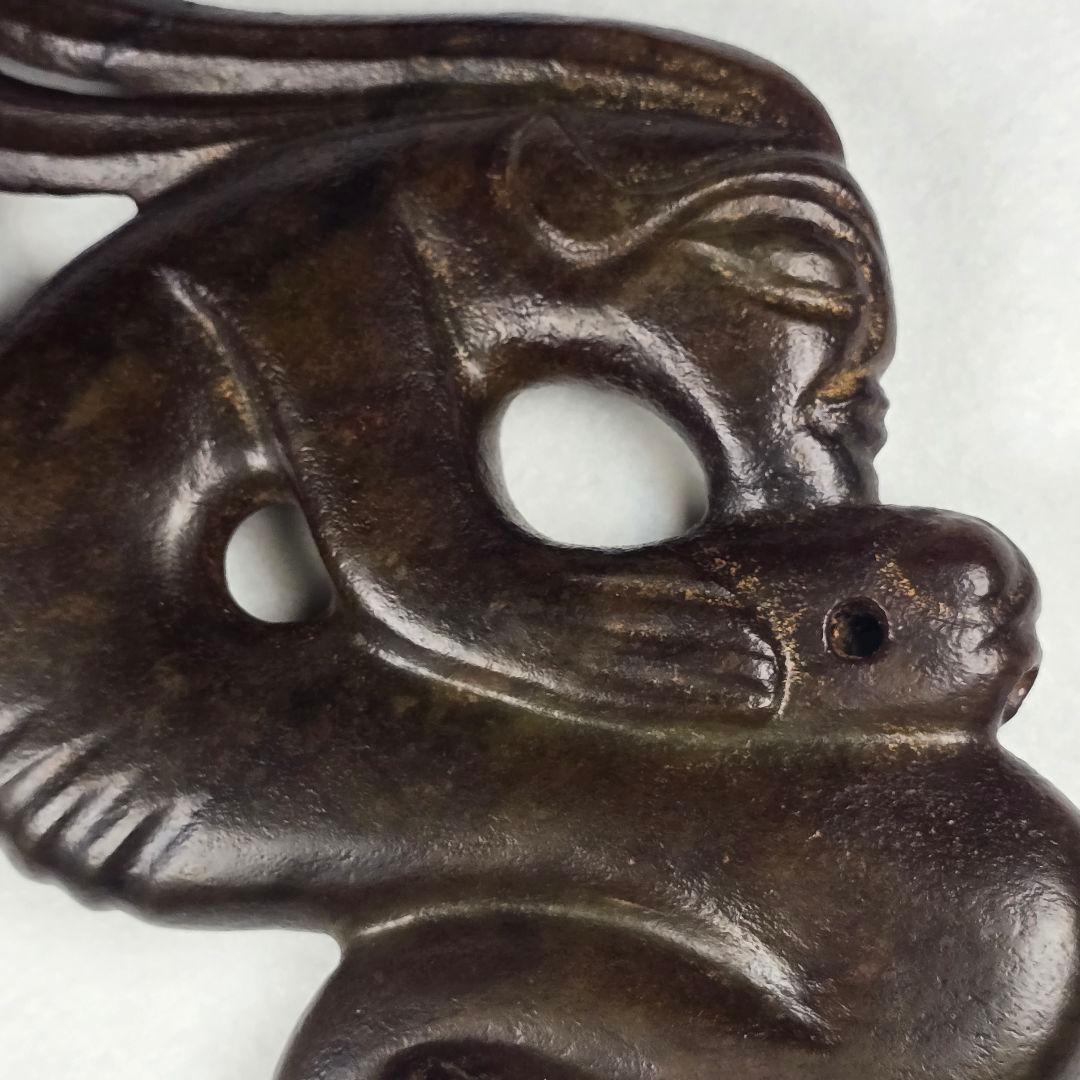 大型祭祀器 上古石器 河磨玉 紅山文化 太陽神追日像 霊の媒介 巫観石器 置物