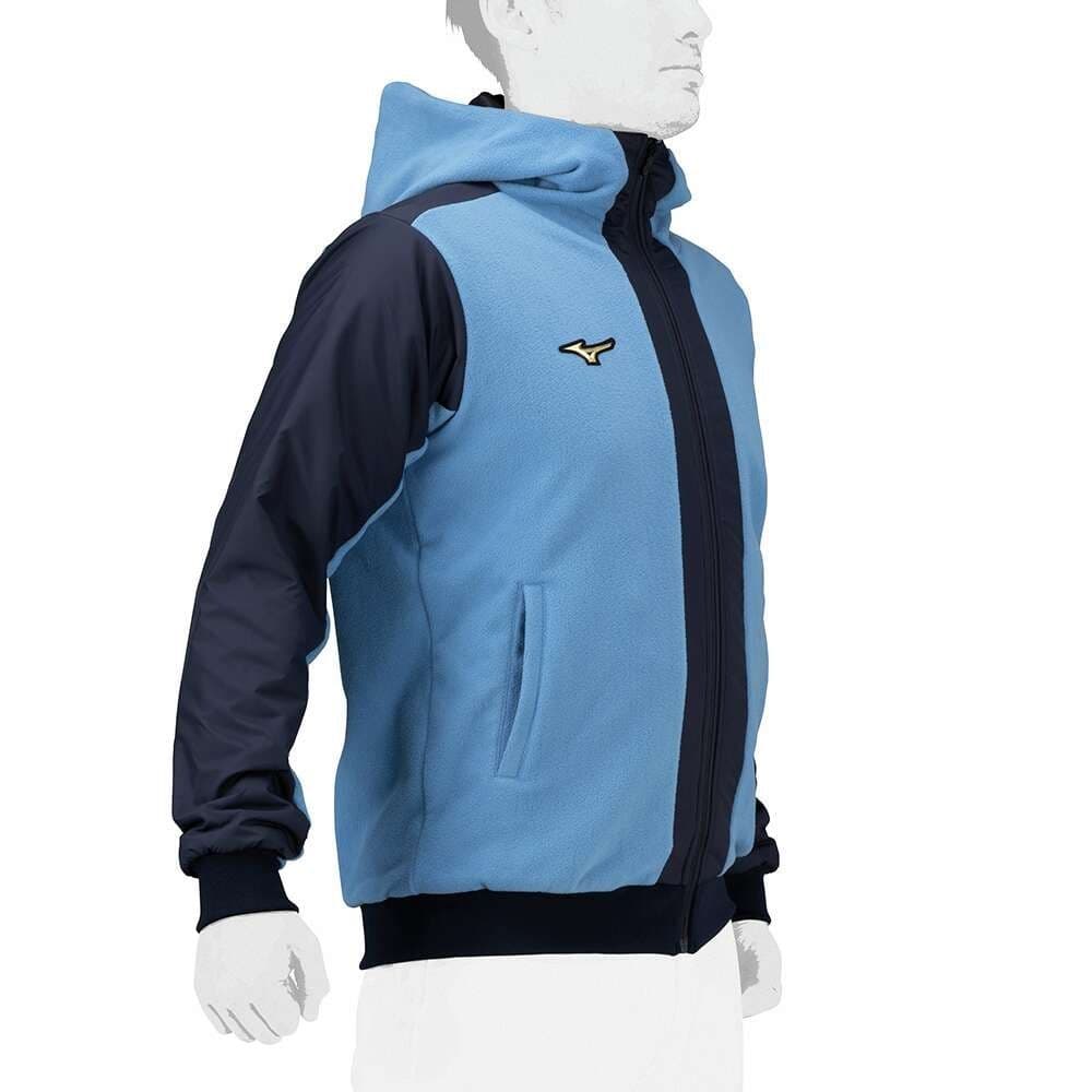 ミズノ フリースジャケット ライトブルー/ネイビー