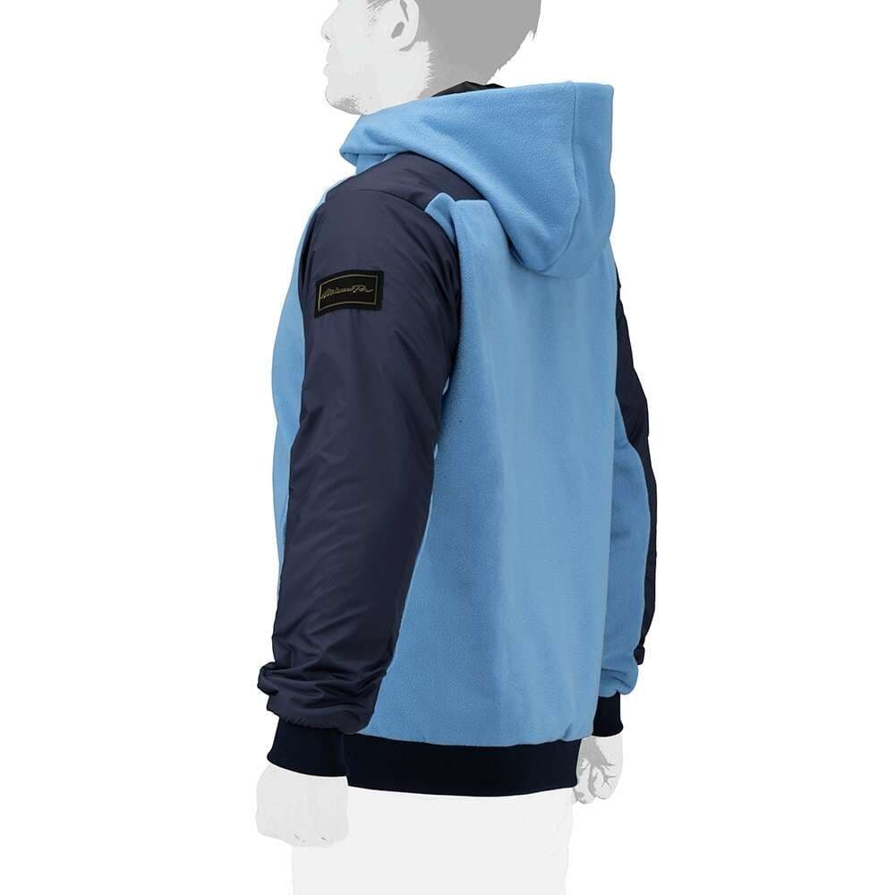 ミズノ フリースジャケット ライトブルー/ネイビー