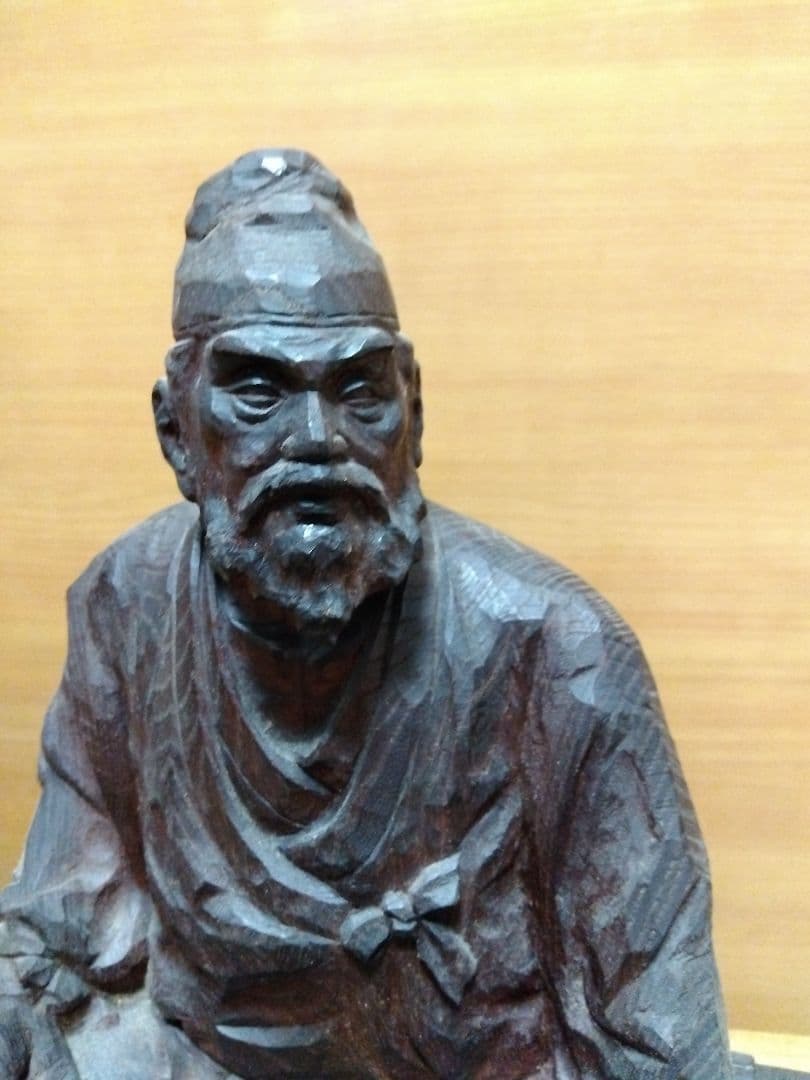 鵬旭作　木彫　「陶工　李参平」