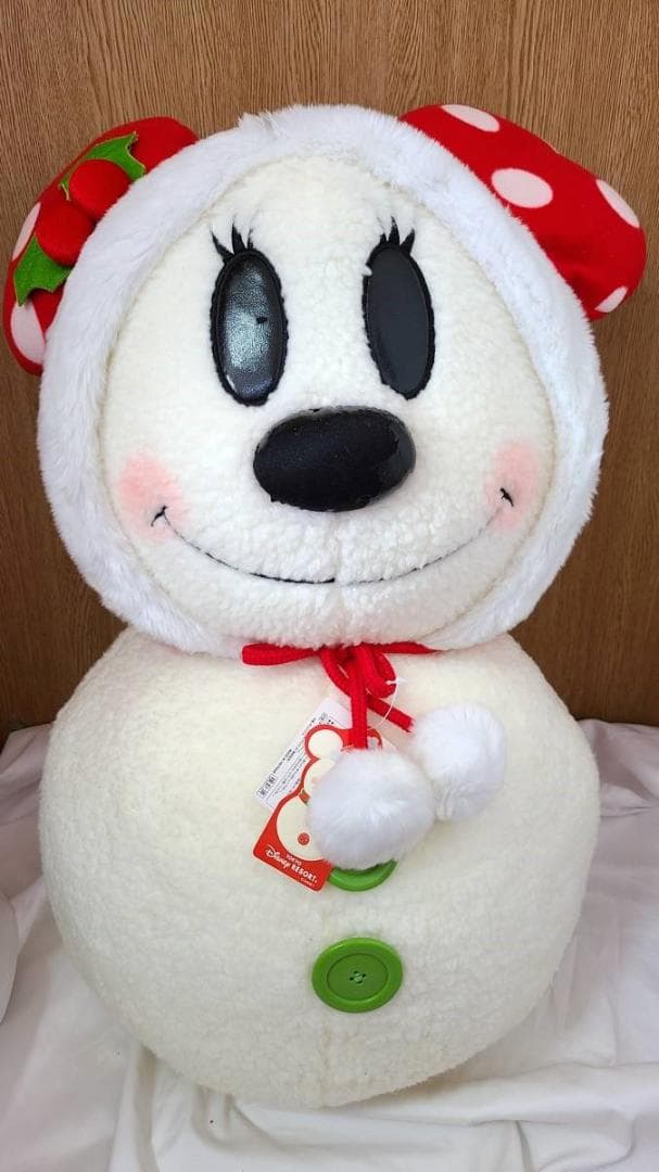★東京ディズニー★BIG!ミニーマウス雪だるまぬいぐるみ
