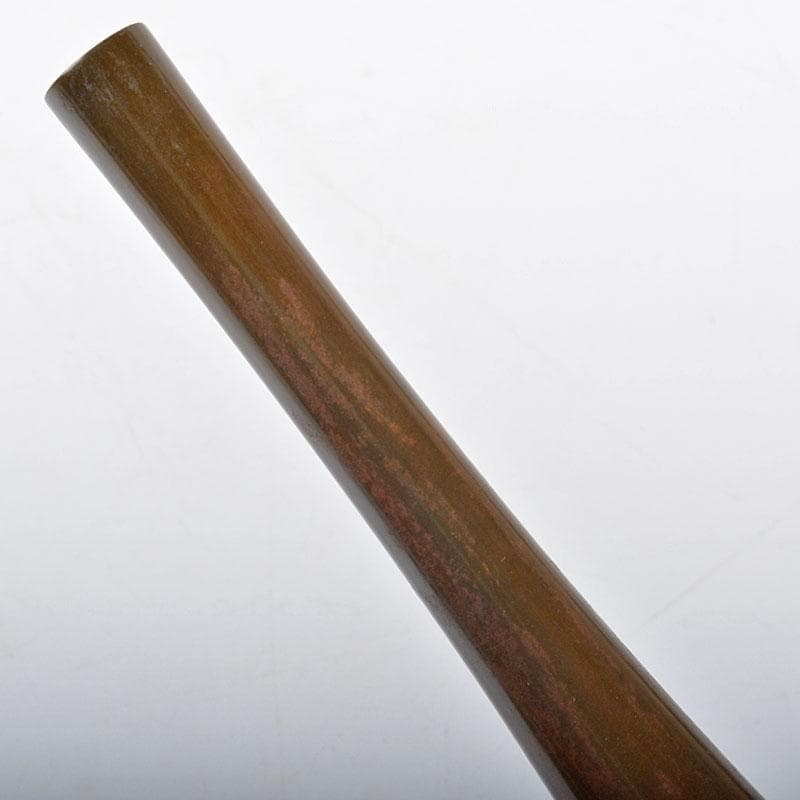 平安　邃古居　秦蔵六造　青銅一枝瓶　鶴首瓶　共箱　D　R4322