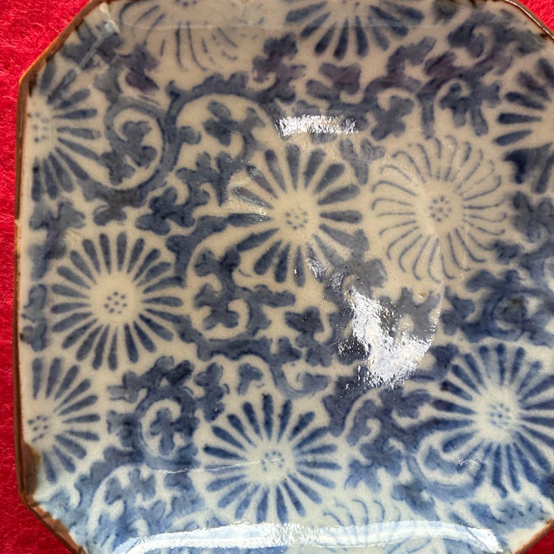 古伊万里　型摺　豆皿　小皿　江戸時代　①