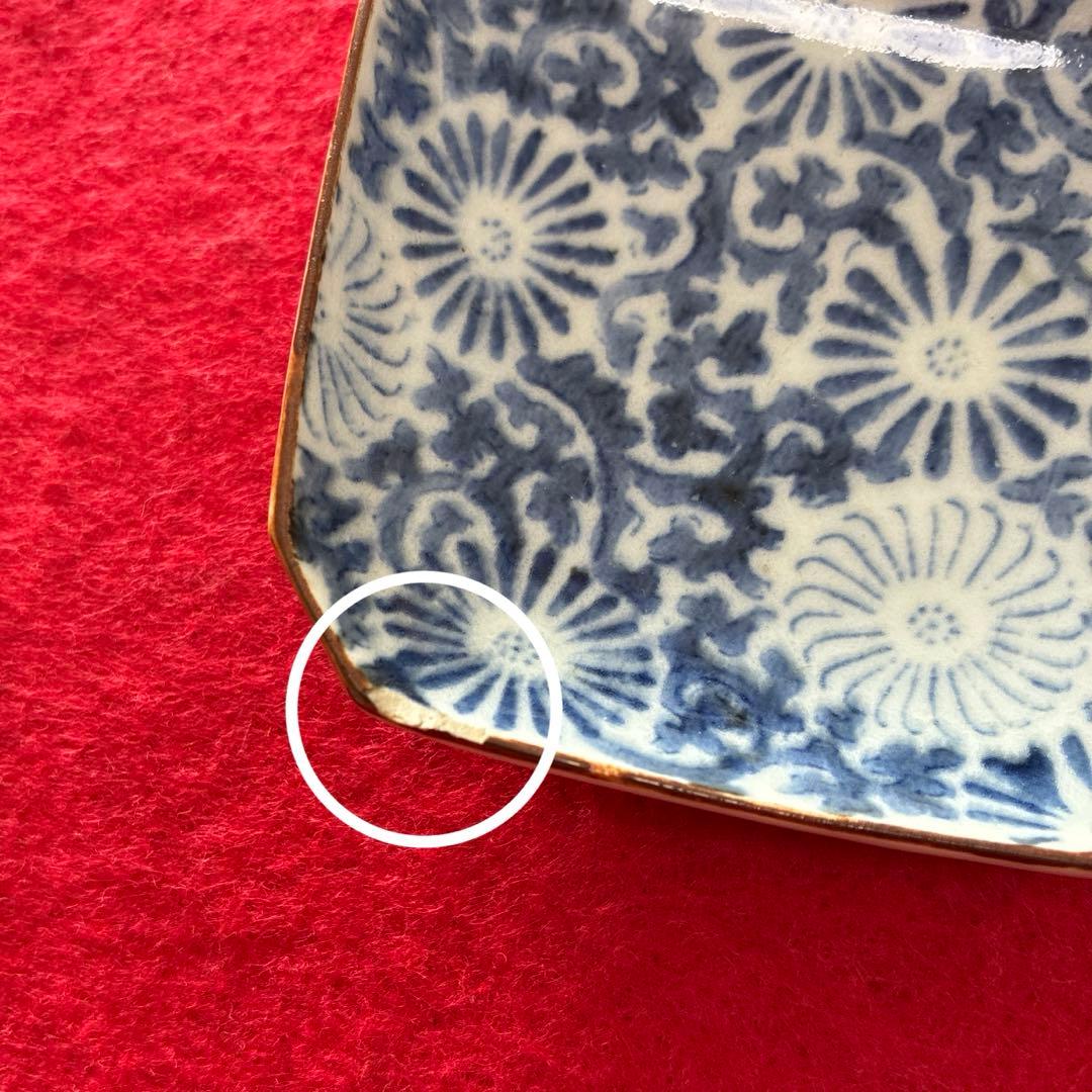 古伊万里　型摺　豆皿　小皿　江戸時代　①