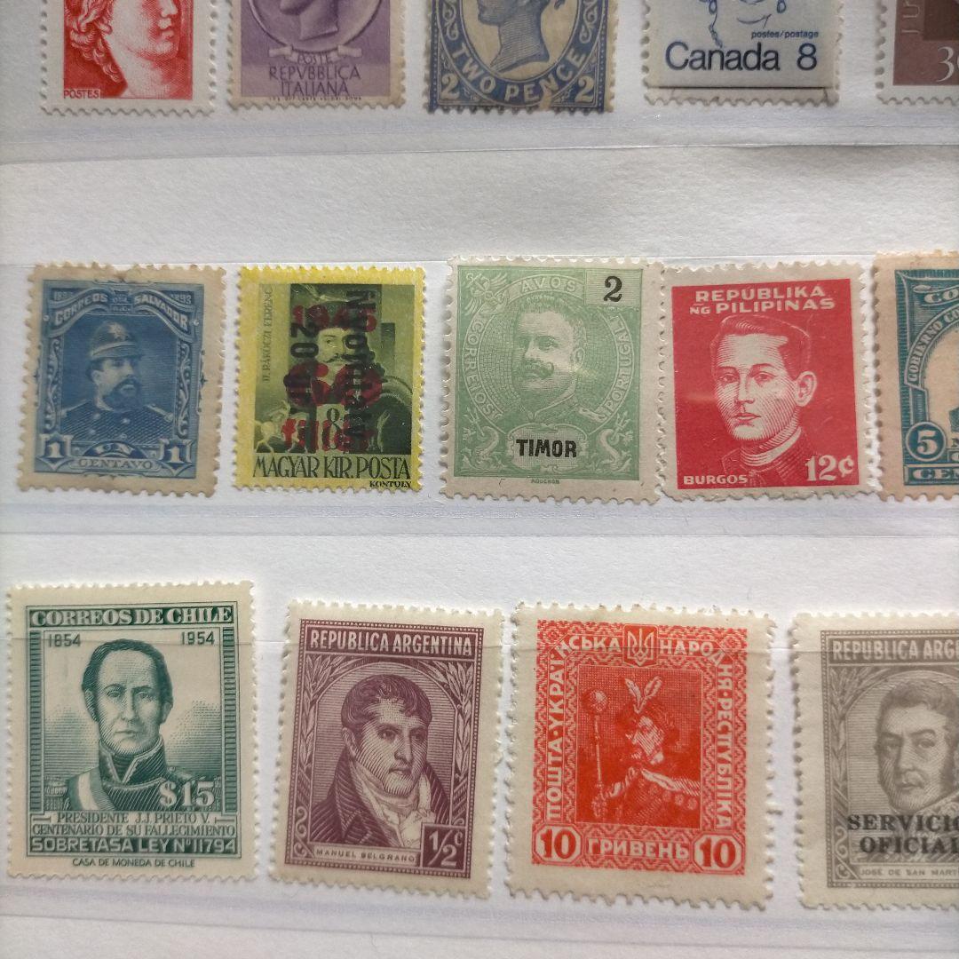 売約1351 外国切手 各国レア古切手 人物シリーズ39枚(重複あり) 未使用