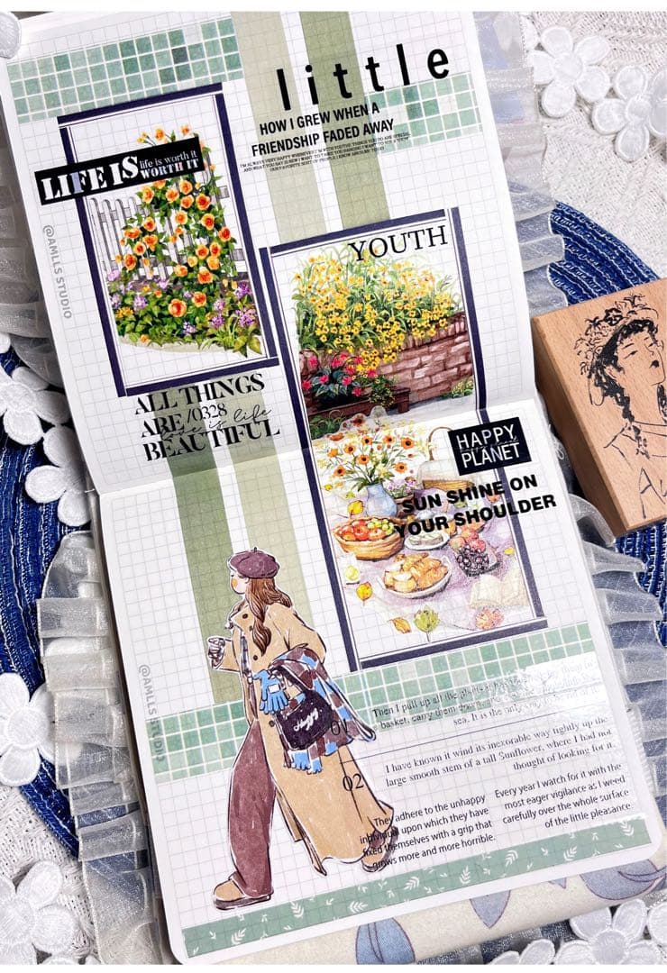 自元素文创《向野而行》海外マスキングテープ　マステ 【2288】