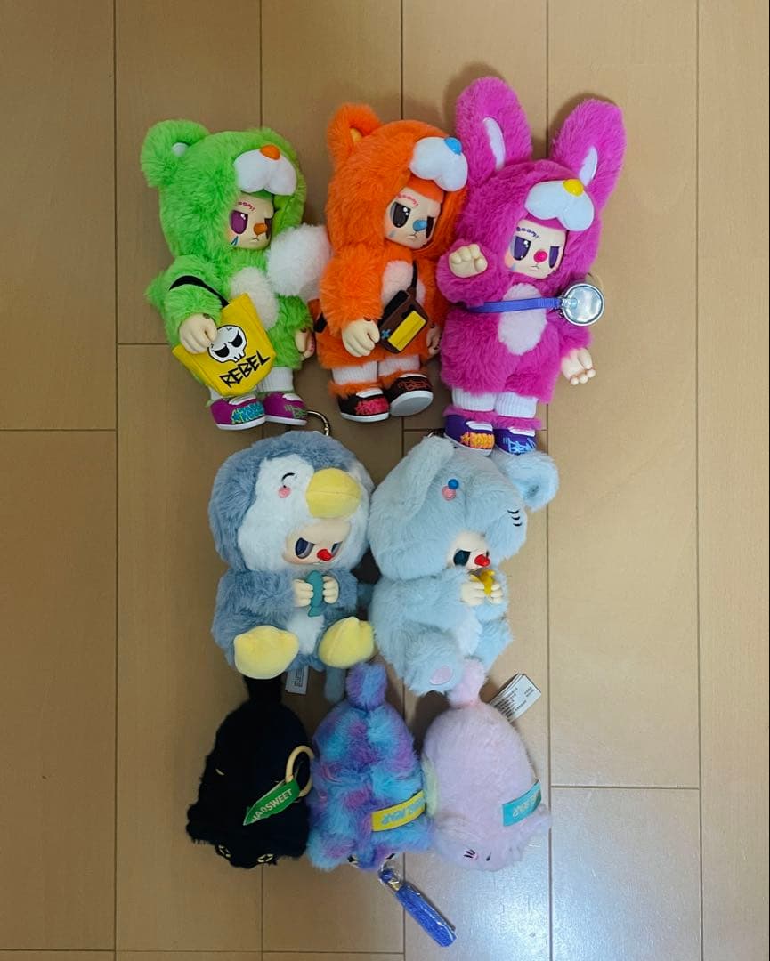日本で未発売 ぬいぐるみキーホルダー 8個