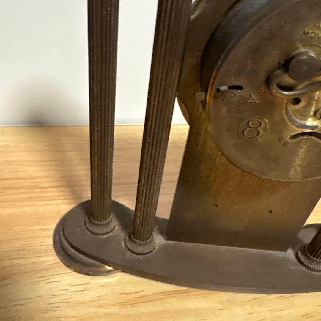 ヴィンテージ真鍮のテーブルクロック