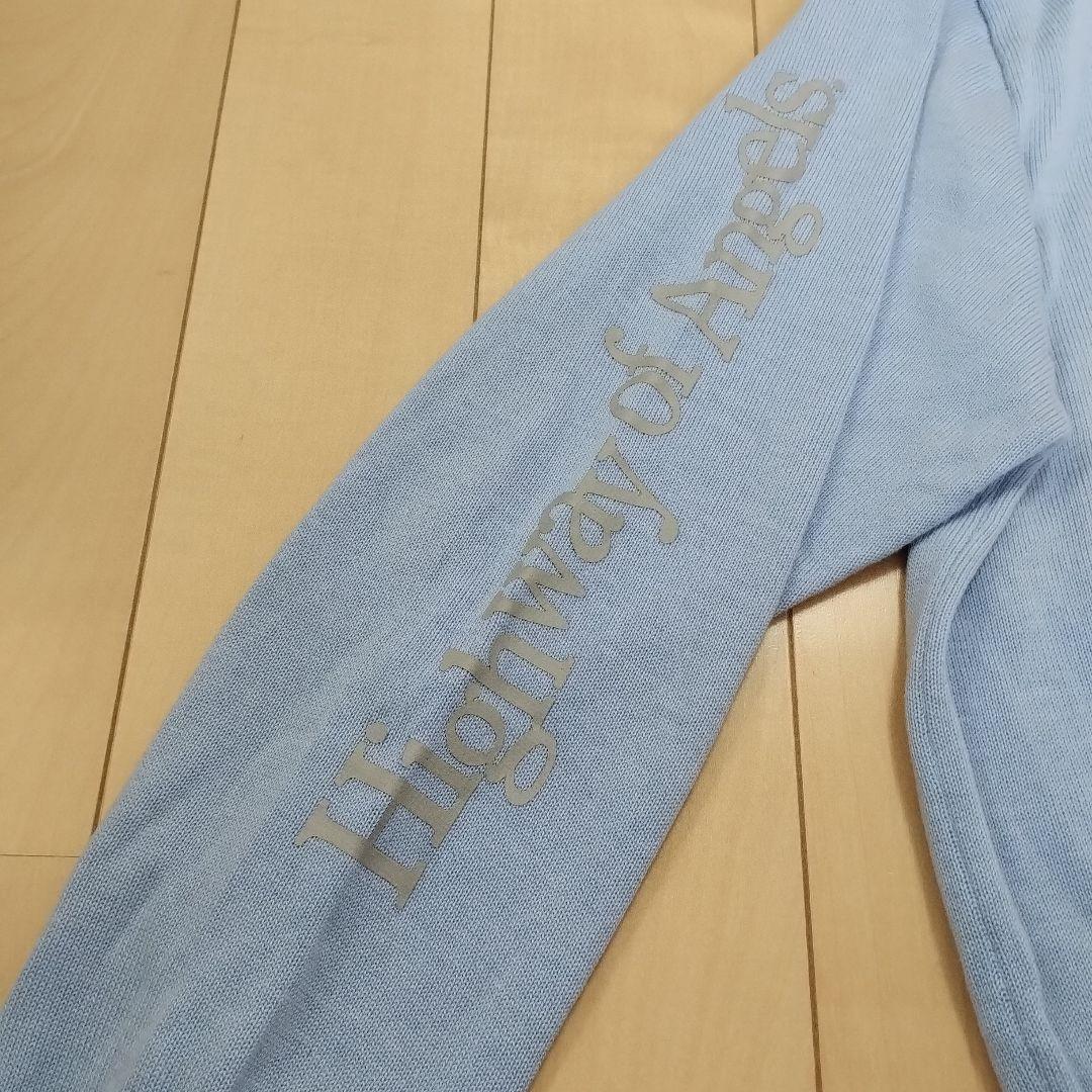 【ずっと真夜中でいいのに。】長袖ニットポロシャツ/ライトブルー