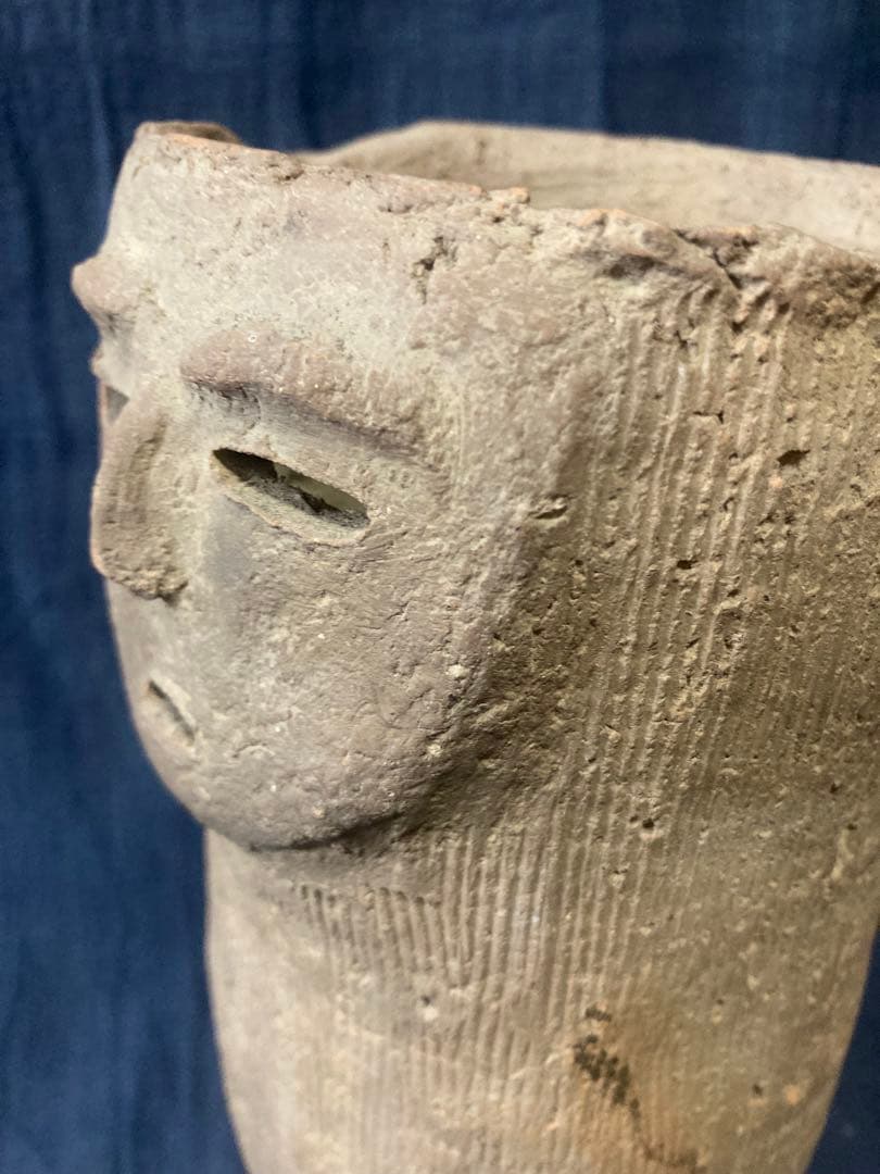 円筒人面埴輪　埴輪　古墳時代　発掘品　出土