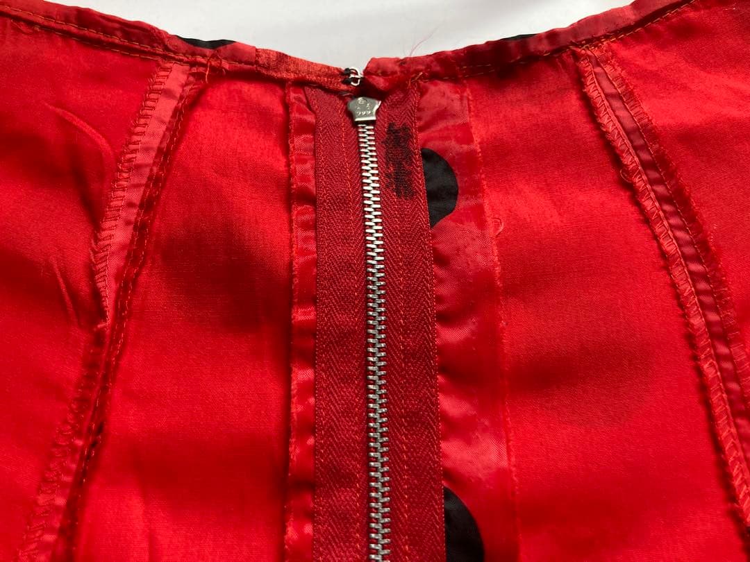 フラメンコツーピス 赤と黒の水玉