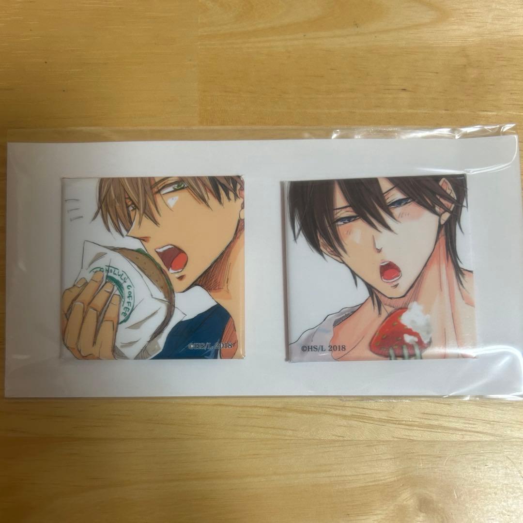 抱かれたい男1位に脅されています。 スクエア缶バッジ　レア