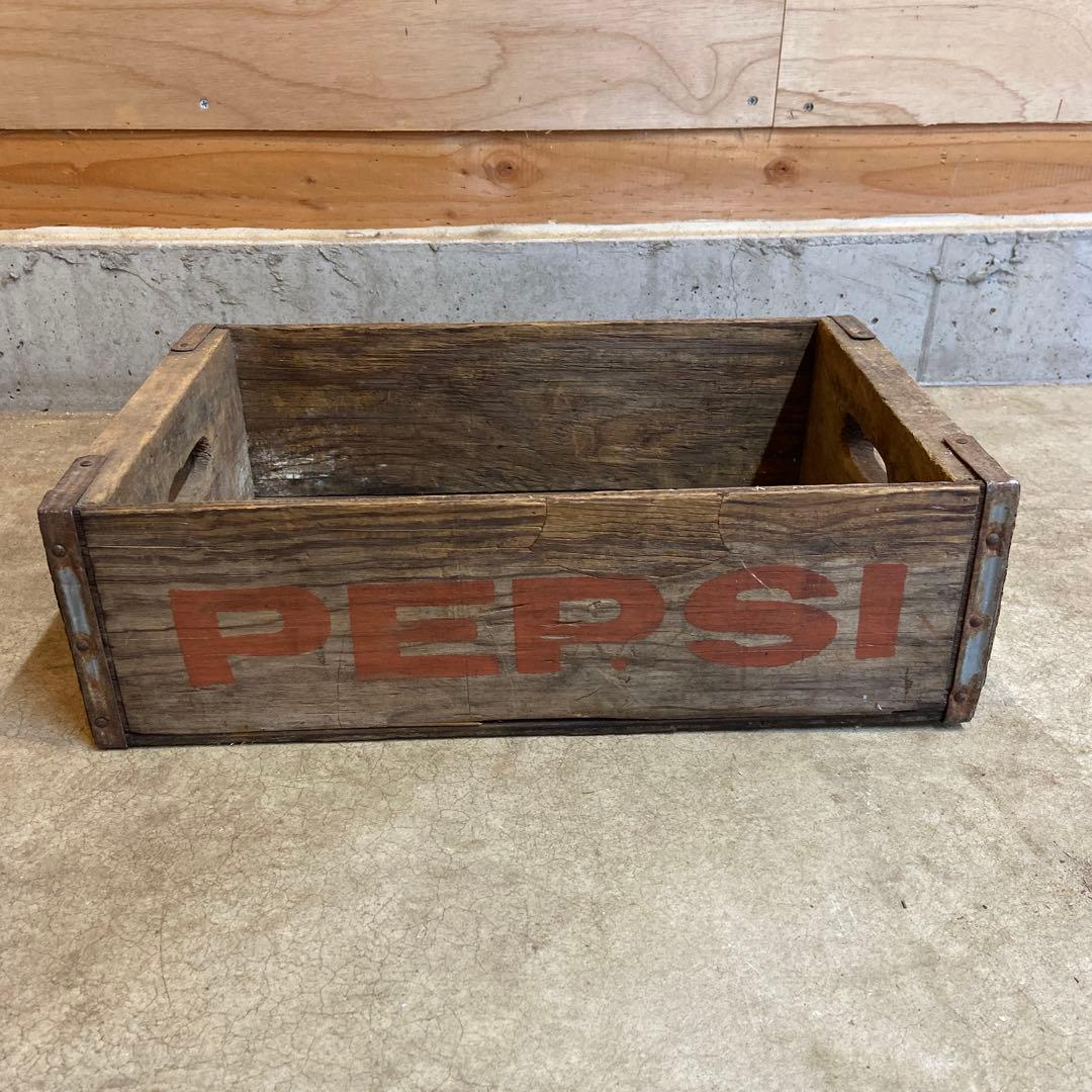 アメリカヴィンテージ　木製飲料箱　ペプシ