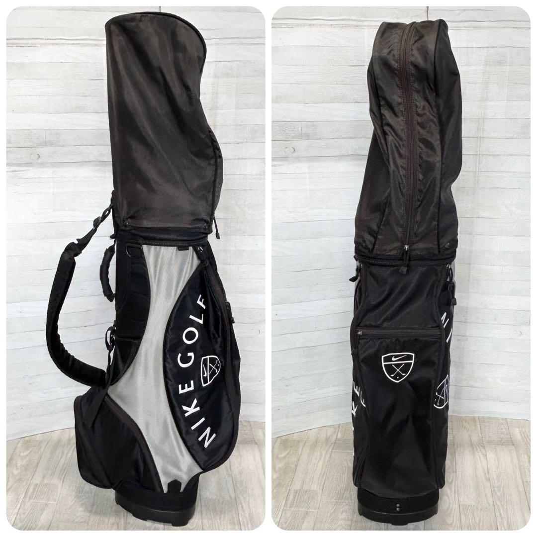 NIKI GOLF キャディバッグ ブラック&シルバー【5分割口】