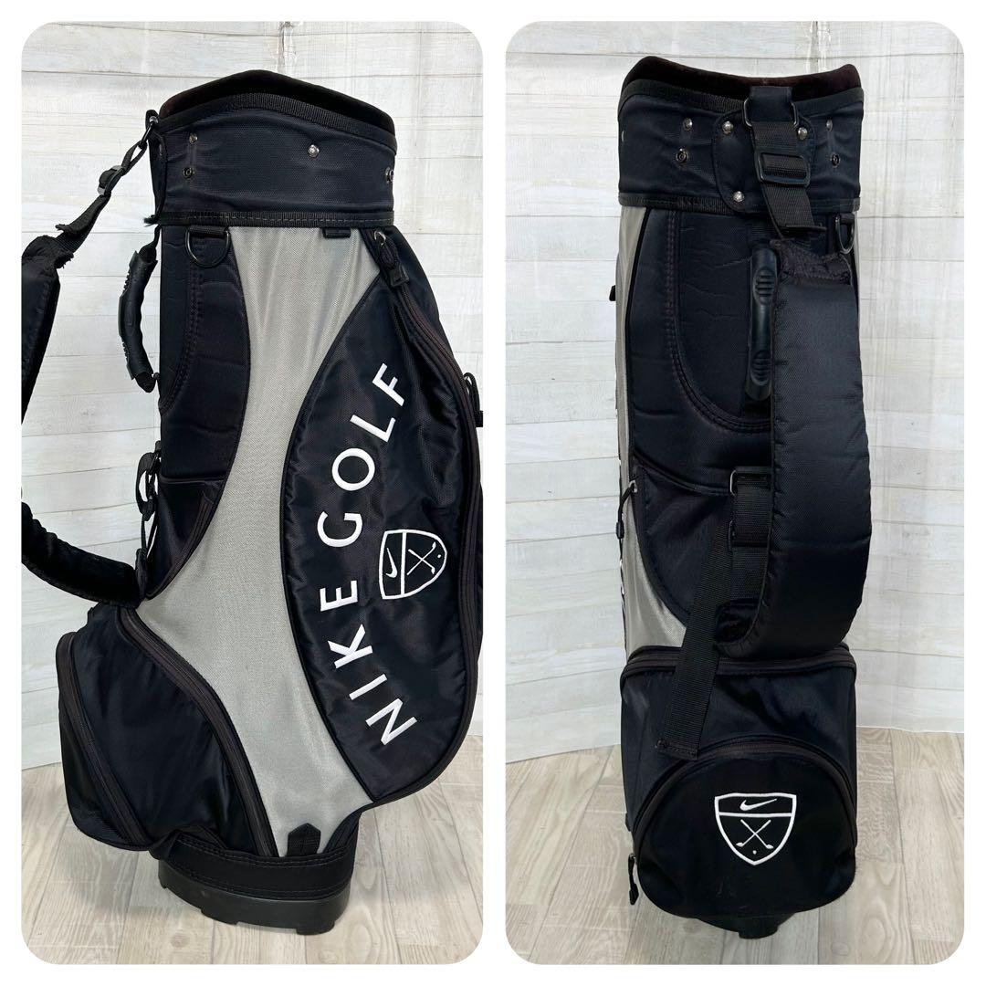 NIKI GOLF キャディバッグ ブラック&シルバー【5分割口】