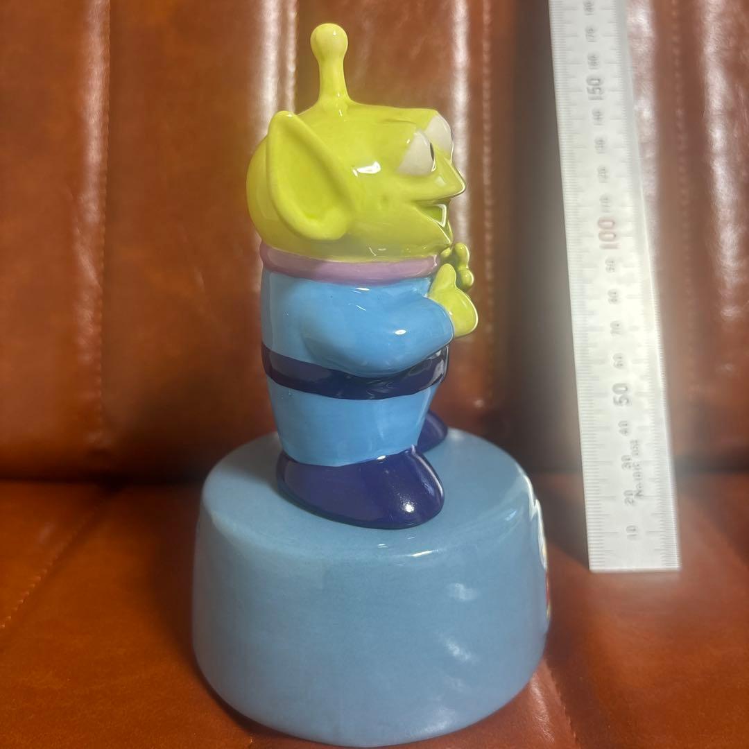 ディズニー　トイストーリー　エイリアン　貯金箱　陶器　リトルグリーンメン