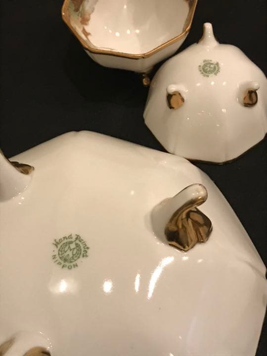 オールドノリタケ　３つ足　ナッツボールセット