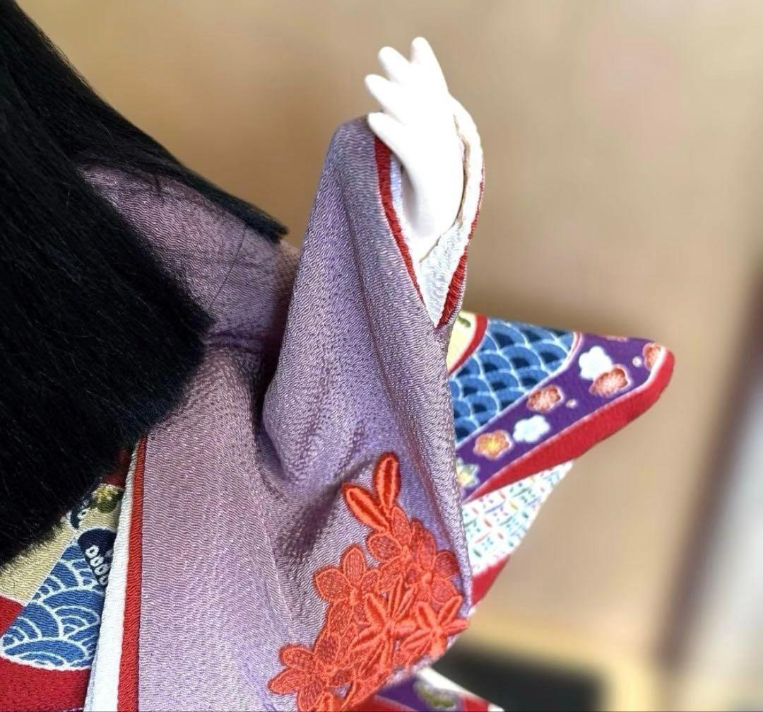 伝統的な市松人形 舞妓市松人形ガラスケース入り　希少