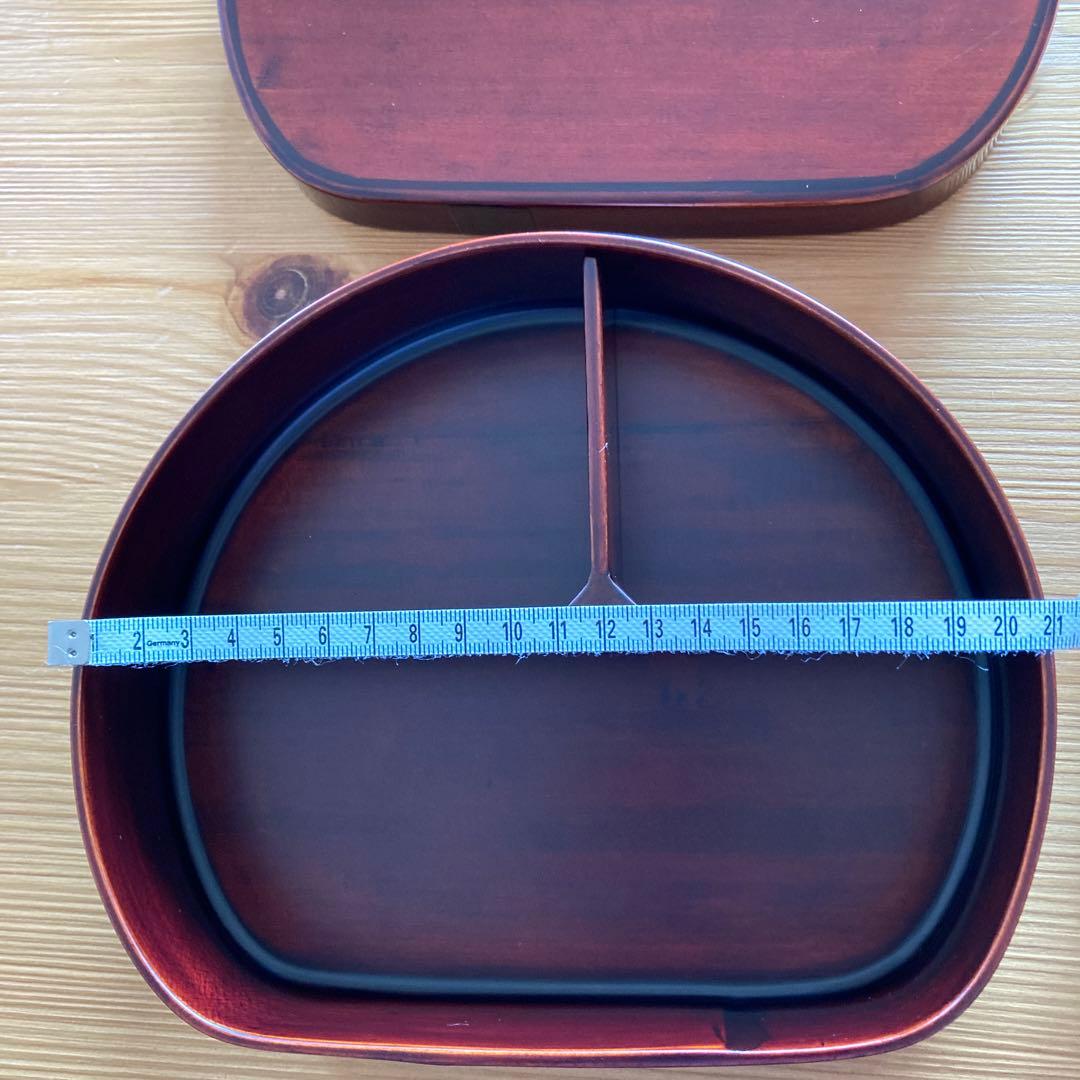 木曽塗り　漆工房野口さん半月弁当　2個