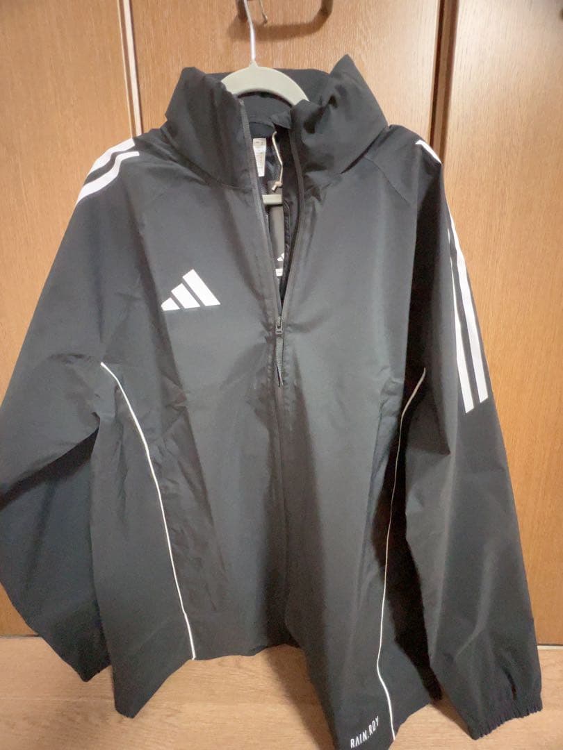 【美品/新品 未使用】adidas ブラック ウィンドブレーカー