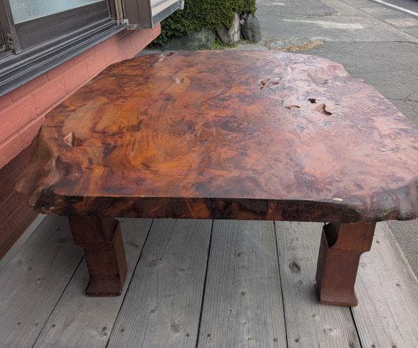 Y【ビンテージ】屋久杉？ テーブル 座卓 天然木 一枚板 ちゃぶ台 インテリア