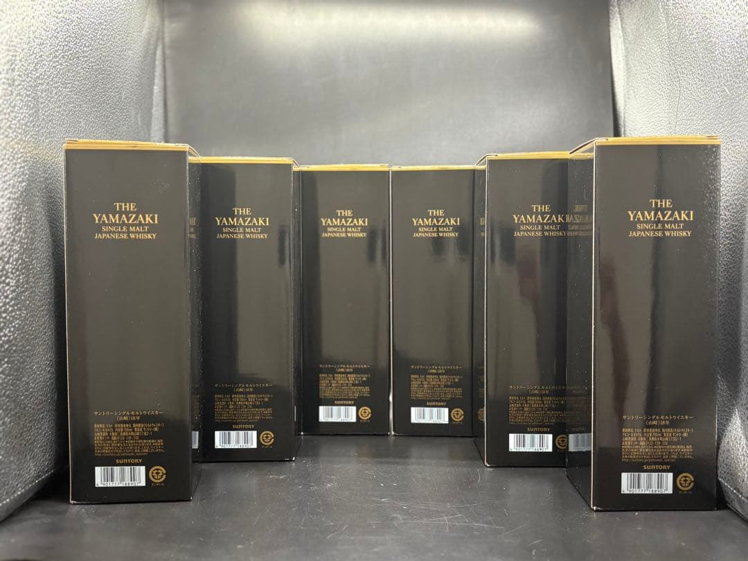 サントリー山崎18年　空瓶6本　 カートン＆ダンボールコンプリートセット！