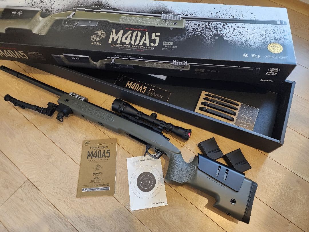 東京マルイ M40A5 初速90m/s スコープ バイポッドセット！初心者◎