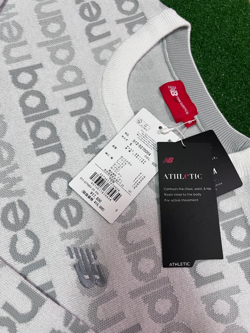 New Balance　アップサイドダウンロゴボーダー　吸湿発熱 ニット【XL】