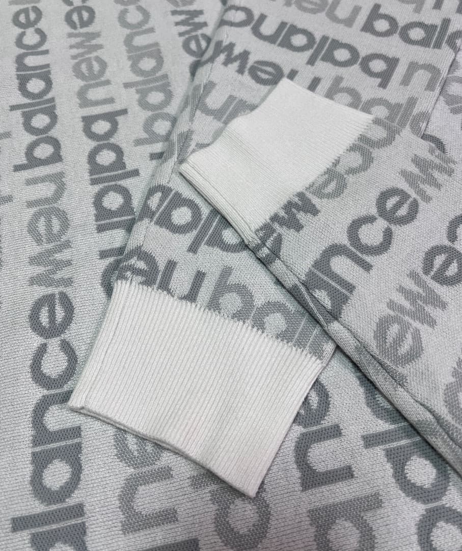 New Balance　アップサイドダウンロゴボーダー　吸湿発熱 ニット【XL】