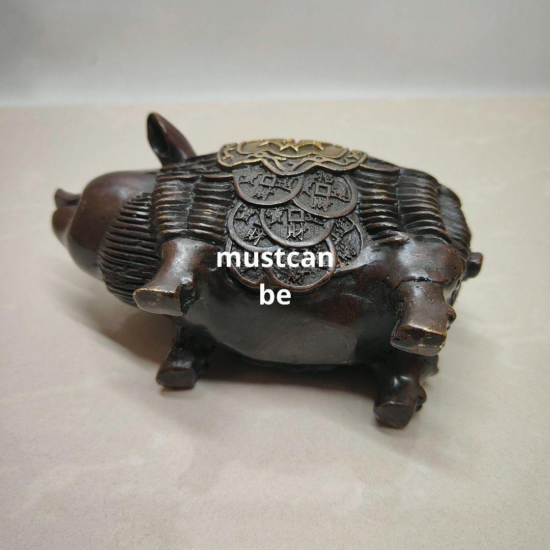 銅器 銭猪 茶道茶寵 客間 玄関 装飾品 工芸品 置物