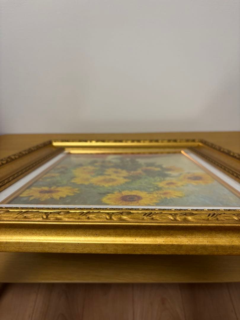 クロード・モネ 「ひまわり」 キャンバス 複製画 額付き 絵画 洋画 向日葵