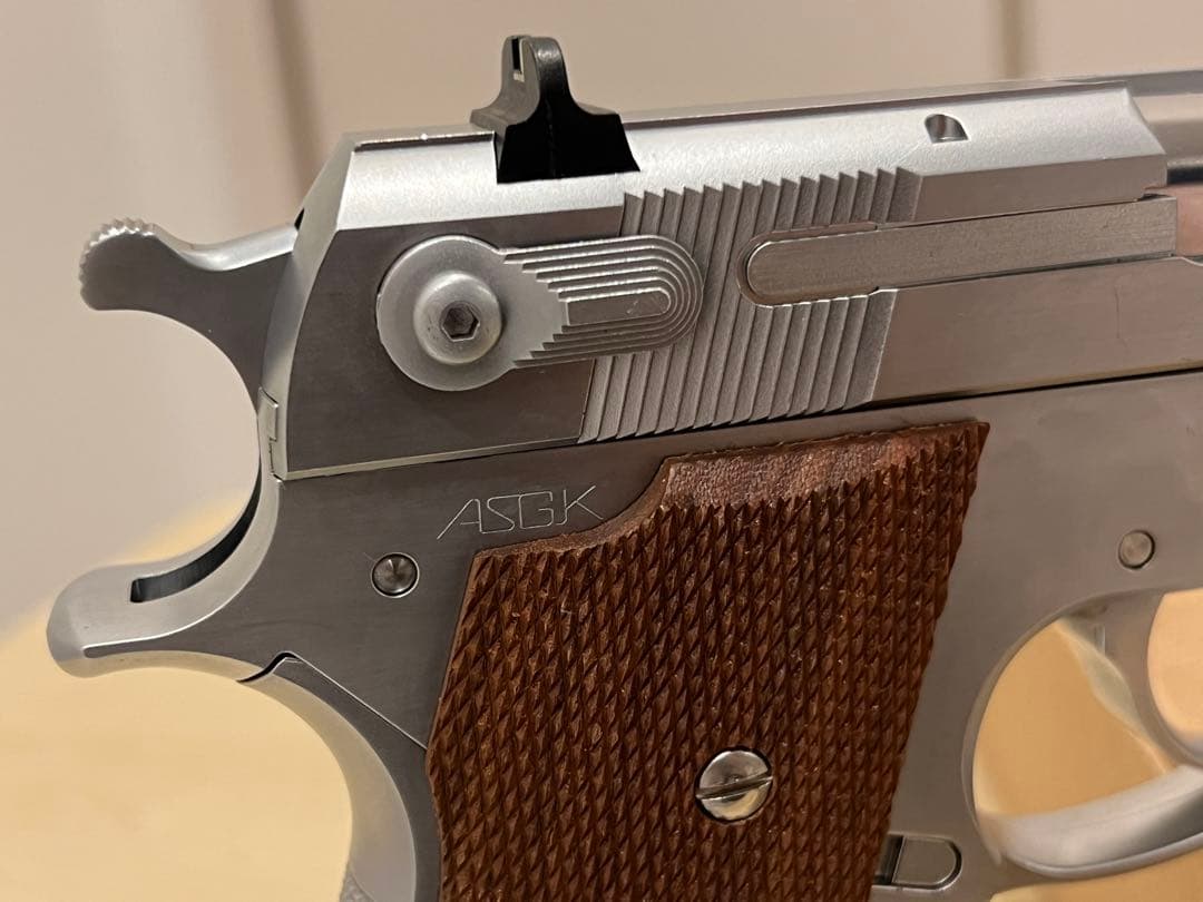 【MGC】S&WM645 固定スライドガスガン　木製グリップ付き