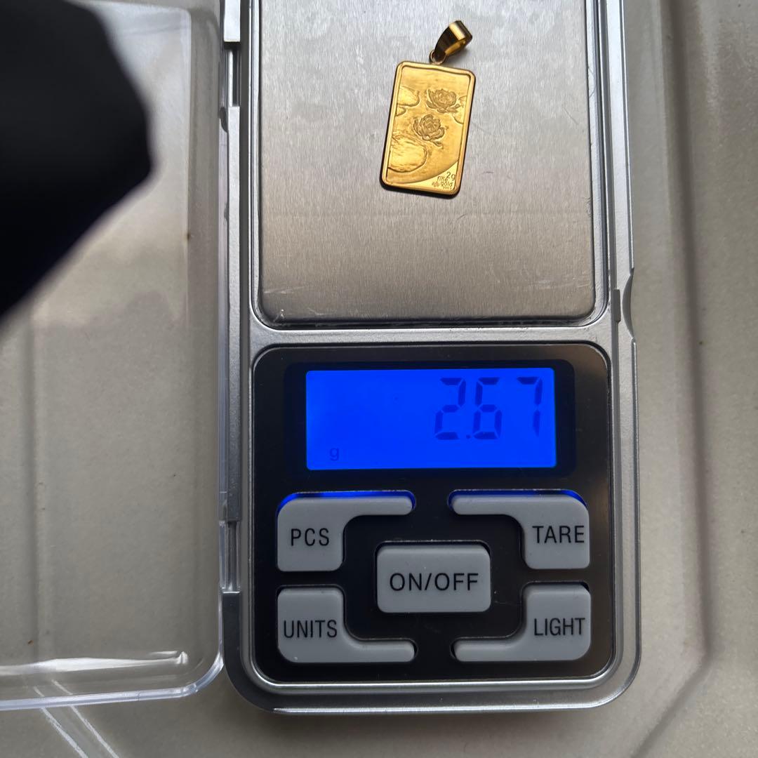 【限定美品】純金ペンダントトップ 祈平 PAMP社 フェルメール/モネ デザイン