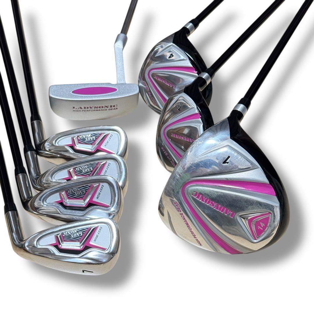 LADY SONIC ゴルフクラブセット 8本セット キャディーバッグ付 初心者