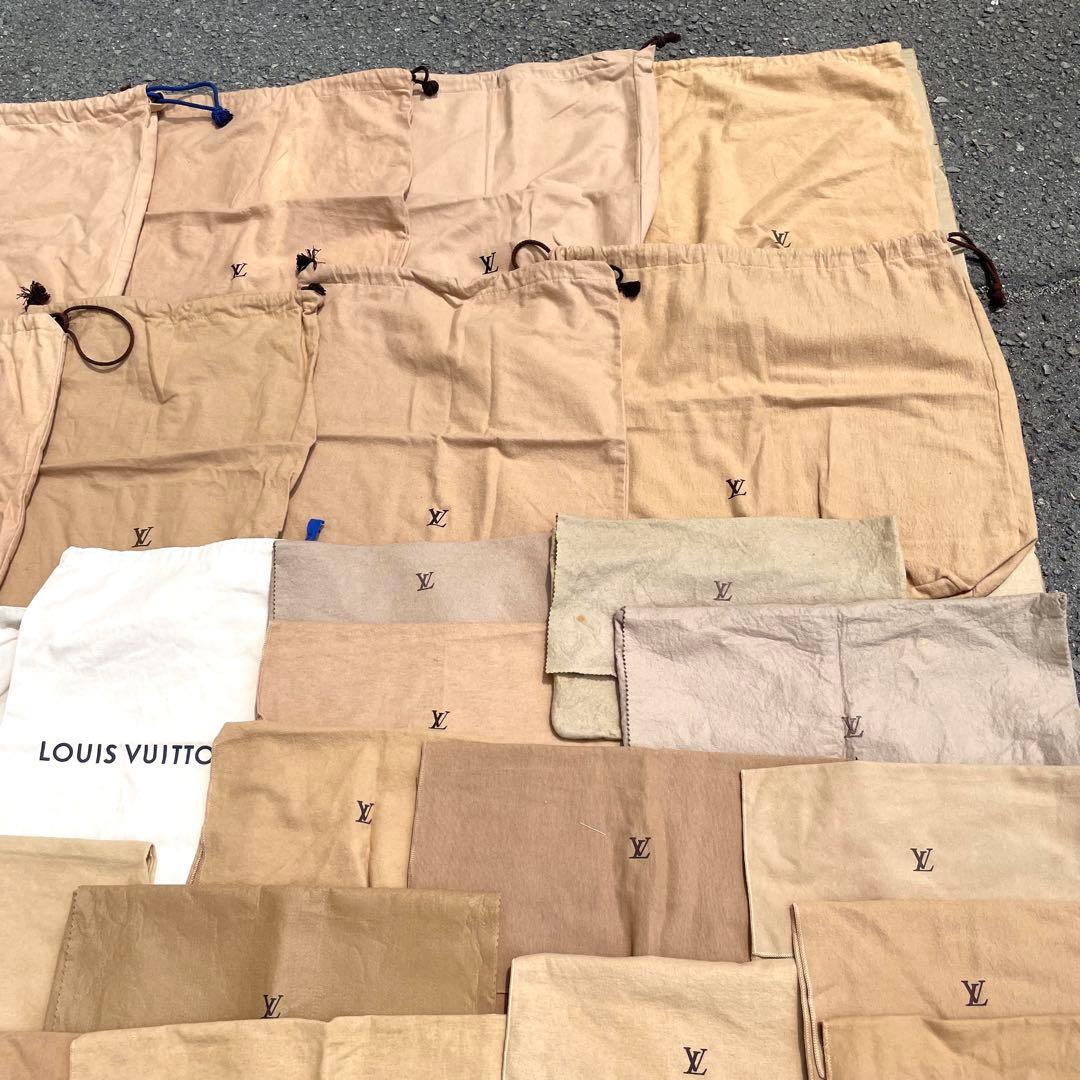 LOUIS VUITTON ルイヴィトン 保存袋 巾着 ロゴ ブラウン 50枚