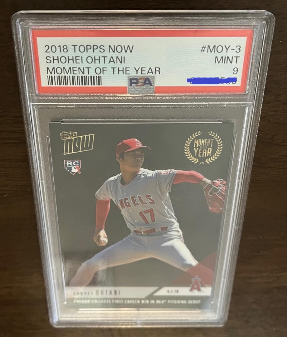 大谷翔平メジャー初登板記念カード TOPPS NOW #MOY-3(PSA9)