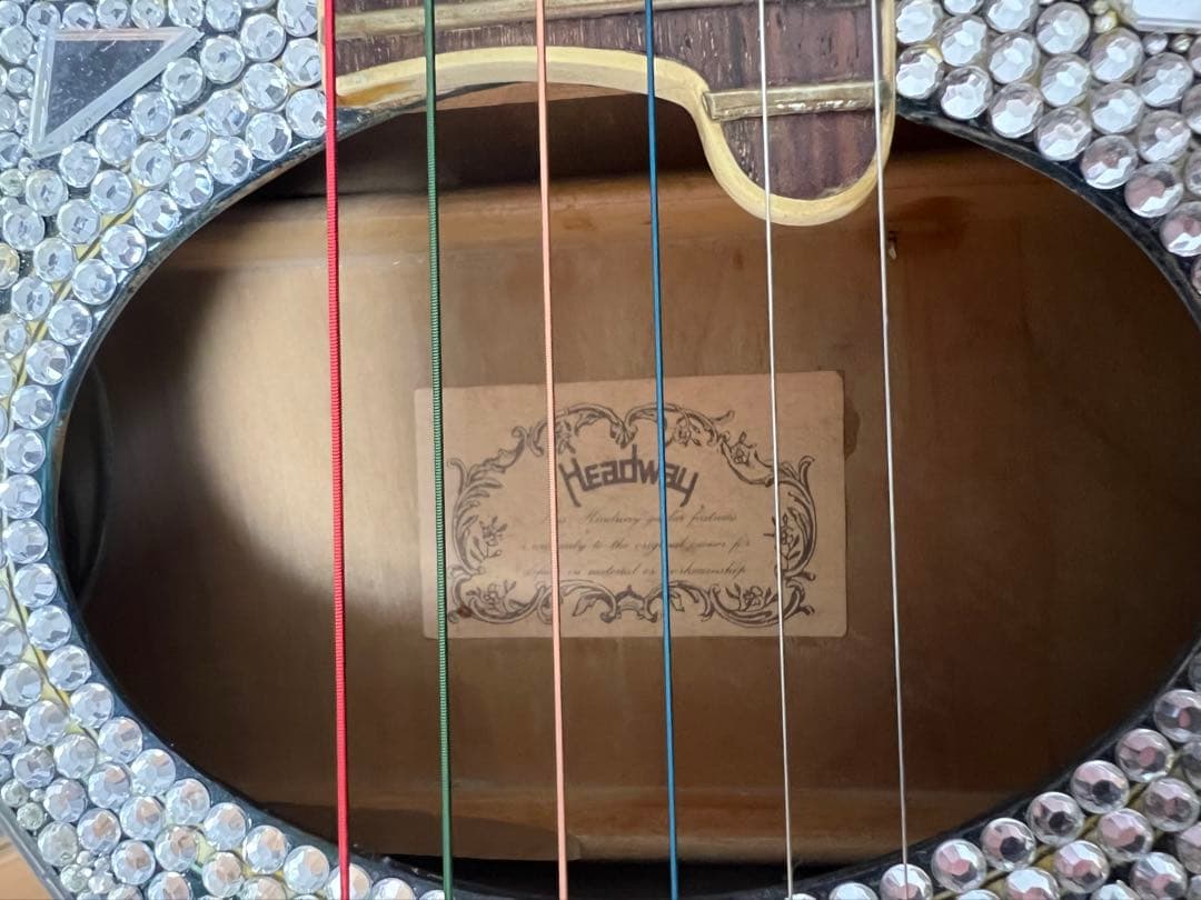 超激レアHEADWAY エレアコミラーギター 中古　kissのポールスタンレー