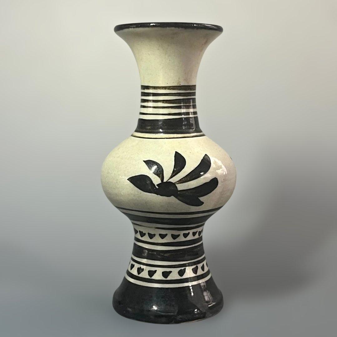 唐物 磁州窯 花紋尊式瓶 中国美術 古玩 SH79